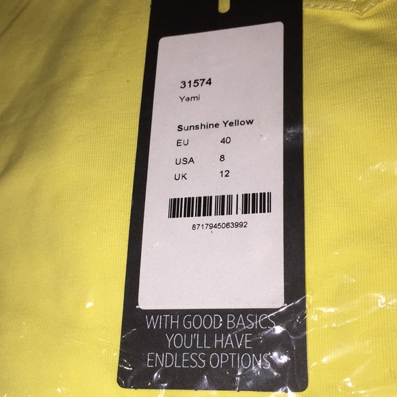 Basic By Yest Yemi Sunshine Yellow T Shirt Size 8 - Picture 9 of 16